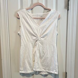 St. John's Bay White Twist-Front Tank Top